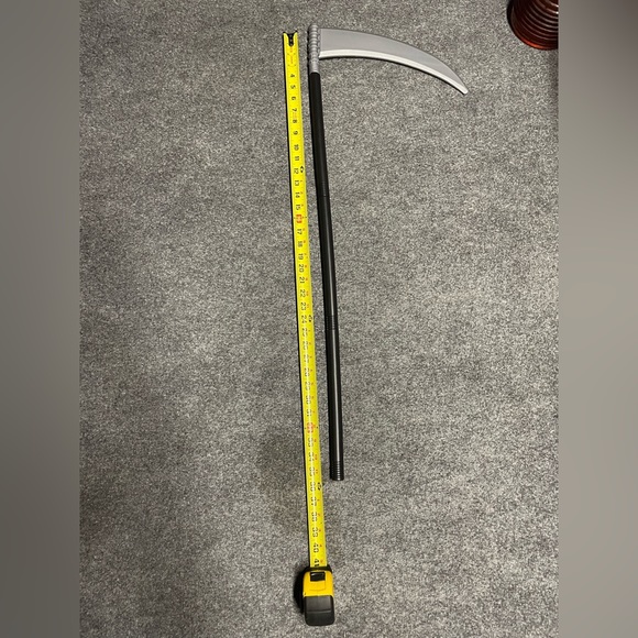 Grim Reaper Black Halloween Robe with plastic Sythe one size - Picture 16 of 16